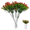 Decorative Flowers 10 Pcs Living Room Decor Home Bar Counter Party Fake Artificial Adornment Plastic Simulation Bouquet Ornaments