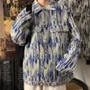 Hommes Vestes Printemps Automne Mode Y2K Tendance Veste Décontractée Homme Revers Tie-dye Poche Homme Tops Lâche Vintage All Match Survêtement Manteau Hommes