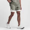 Shorts pour hommes 2023 Hommes Sportswear Sports Casual Séchage rapide Double couche Deux-en-un Courir Gym Fitness Entraînement Jogging Mâle