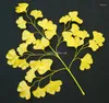 Fiori decorativi 1pc Foglia artificiale Ginkgo Biloba Rami di albero in plastica Foglie fatte a mano all'aperto per la festa di nozze fai da te Home Office Decor