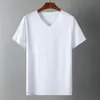 T-shirts T-shirts T-shirt voor heren Japan Korte mouw Male ijs Zijde Trackloos T-shirt V-Neck Slim Summer Pure Colors Kleding T Shirts Tops T-shirt 230404