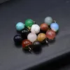 Pendentif Colliers 5pcs Crystal Agate Pierre semi-précieuse naturelle Boule de couleur aléatoire DIY Faire des boucles d'oreilles Bijoux Accessoires Cadeau