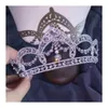 مقاطع الشعر Himstory عالية الجودة العرائس المذهلة الزركون الأوروبية Tiaras Crowns Crystal Hairbands إكسسوارات الزفاف