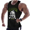 Tops cereno da uomo maschile per bodybuilding camicia manica in palestra fitness addestramento vestiti stringer singoletto maschio giubbotto stampato casual estivo 230404