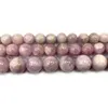 Loose Gemstones Fine Natural Round Gemstone Beads Purple Kunzite For Jewelry Making DIY Women's Bracelet Necklace Charms 6/8/10MM