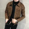 Jackets masculinos 2023 Autumn Men Jacket Leopard e casaco designer de moda masculino Zíper de couro piloto Clube