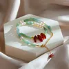 Catene Stile etnico Moda Pietra naturale Collana di perle Donna Classica catena in acciaio inossidabile Maglione Accessori di gioielli di lusso