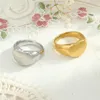 Cluster Rings Heart For Women Stainless Steel Gold Silver Color Love Shape Wedding Couple Finger Ring Aesthetic Jewelry Anniversary GiftClus