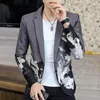 Men's Suits Boutique Blazer Single West Small Suit Checked Party Smart Trend Jacket Fashion Matching Top