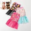 Hundkläder kjol vacker persika för husdjur prinsessan stil valp spets födelsedag firar klänning vackra kläder xmas