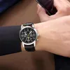 Wristwatches GEEKTHINK Casual Leather Strap Quartz Watches Men's Top Brand Fashion Wrist Watch Clock Male Steel Band Classic Design