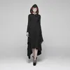 Sıradan Elbiseler Punk Rave Kadın Gotik Yarasa Kollu Seksi Elbise Parti Uzun Moda Cosal Cadı Kapşonlu Ayak Bileği Uzunluk Performans