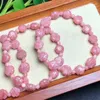 Bangle Natural Red Lace Agate Flower Bracelet Crystal Reiki Healing High Quality Gemstone Fashion Jewelry Gift 1pcs 12mm
