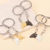 Keychains 1Pair 귀여운 사랑 하트 마그네틱 키 체인 부부 친구 여자 남자 남자 소녀 소년 창의력 키 링 DIY 보석 기념품 선물