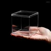 Opakowanie na prezent 12 szt. Akrylowe cukierki Clear Party Favor With Lid Mini Square Kostka do przechowywania biżuterii B03E