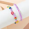 Strang Perlenstränge Nette 2 STÜCKE Perlen Armband Obst Blume Charms Für Kinder Candy Farbe Kinder Schmuck Zubehör Großhandel 2023