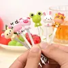 Forks Toothpicks Toddler Fruit Crockery Children Vegetable Picks Animal Bottle Cute With Cartoon Kids Kit 6Pcs