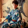 Etniska kläder Japan män yukata kimono klänning halloween samurai haori cosplay kostymer traditionella cardigan manlig scenprestanda kimonos