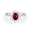 Bagues de cluster 925 Argent 1ct Forme d'oeuf Fond uni 5 7 Sucre Bean Mode Polyvalent Bague Bijoux Mariage Femme