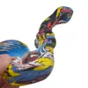 Pipes à fumer Sherlock avec impression par transfert d'eau bol en verre tabac mini bang en silicone couleurs main portable