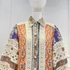 Женские блузки из натуральной ткани Ramie, весна-лето 2023, повседневная женская блузка с оплеткой высшего качества, винтажная пуговица с длинным рукавом