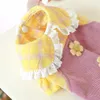 Vêtements pour chiens Robe florale Princesse Jupe Printemps Été Section Robes de mariée Mignon Doux Mince Petit Style Snap Frais