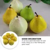 Party Decoration 6pcs Fake Pear Decors Simulation Ornament Intressanta dekorationer