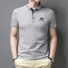 Mens Polos Mlshp Cotton Summer Polo Shirts Högkvalitativ kort ärm broderi Business Casual Male Topps Slim Fit Golf Man Tees 4xl 230404