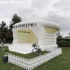 Château gonflable royal de saut de dôme blanc de maison de rebond de mariage avec le ventilateur d'air pour l'intérieur ou l'extérieur