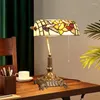 Table Lamps Pure Copper Tiffany Banker Lamp European Garden Study Reading