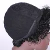 Short Colorful Human Hair Capless Machine Made Wigs Glueless None Lace Afro Curly Wig