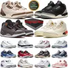 3s Cardinal Red hommes femmes chaussures de basket Napolitan Racer Blue Pine Green UNC Black Cement Rust Pink Georgetown mens trainer