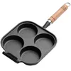 Baking Moulds Fried Egg Pan Cast Iron Four-hole Dumpling Burger Machine Cake Mold Non-stick