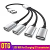 Multi USB Hub Extensions 4 Port Type C Hub USB Splitter Fast Data Transmission OTG Adapter för Computer Xiaomi MacBook Pro Air