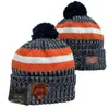 Mężczyźni z mankiet pomanki poma Chicago Valuies Chi Bobble Hats Sport Dzianin Hat Stripeed Wełna Wełna ciepłe czapki baseballowe Cap dla kobiet A1