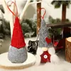 Décorations de Noël 2pcs Chapeau de Fée Couple Poupée Sans Visage Nain Peluche Fête Ornement Pendentif Arbre