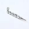 Colorful Metal Alloy Hand Pipes Portable Skull Removable Dry Herb Tobacco Caps Filter Silver Screen Spoon Bowl Innovative Handpipes Smoking Cigarette Holder