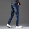 Herr jeans designer designer klassiska mäns jeans vaqueros ariat mode denim blå smala byxor stretcasual zqo2 hiu5