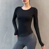 Chemises actives Printemps Automne Yoga Tops Manches Longues Tight Sexy Fitness Vêtements Femme Séchage Rapide Respirant Été Mince T-Shirt De Sport