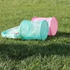 Boodschappentassen mesh strandtas voor kinderen speelgoedorganisator net zipper verstelbare schouderband opslagzakje kinderschaal verzamelen ronde emmer