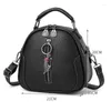 Sacos de noite mulheres crossbody ombro cor sólida longo zíper couro mensageiro saco feminino pequeno design redondo titular do telefone bolsa