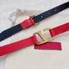 Classic Women Pure Copper Smooth Buckle Belt Double-sided Reversible Dress Decorative Thin Waist Belts Fashion Designer Belt Width 2.0cm High-quality