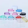 3g/5g Food Grade Plastic Boxes Round Bottom Cream Cosmetic Packaging Box Small Sample Bottles Wax Container dh8466