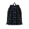 Backpack Blue Messied Laptop Men Women Basic Bookbag For School College Student Football Bag