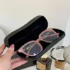 Luxury designer summer sunglasses type small fragrant glasses are popular with trend taking pictures of big face on the ins street to show thin Korean version