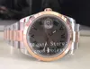 Relojes Everose de 41mm, reloj de oro rosa para hombre, Bp automático 2813, bisel liso, Wimbledon mecánico Bpf Champagne Pit Pattern 318W