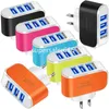 EU US Wall Charger 5V 3.1A 3 portar Multipla LED -laddare Adapter för iPhone 13 14 15 Samsung Galaxy S10 S20 S22 HTC S1