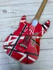Guitar Electric Guitar Relic Pizza Floyd Rose Vibrato Bridge, Red Frank 5150, white and Black Light, Edward Eddie Van Halen,