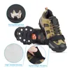 Crampons 11 étalons Antisiskide pour grimper aux pointes de chaussures de glace de neige Colaises d'hiver Pêche extérieure Anti-glissement Couvertures Chaussures 230404