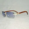 occhiali da sole firmati occhiali da sole da donna strass legno naturale senza montatura uomo occhiali quadrati in legno sfumature di pietra retrò occhiali Oculos per Club SummerKajia